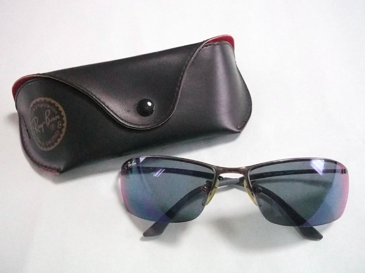 1円～RayBan（レイバン）★サングラス RB3183 TOP BAR 004/6P（ケース付き）★Made in Italy_画像1