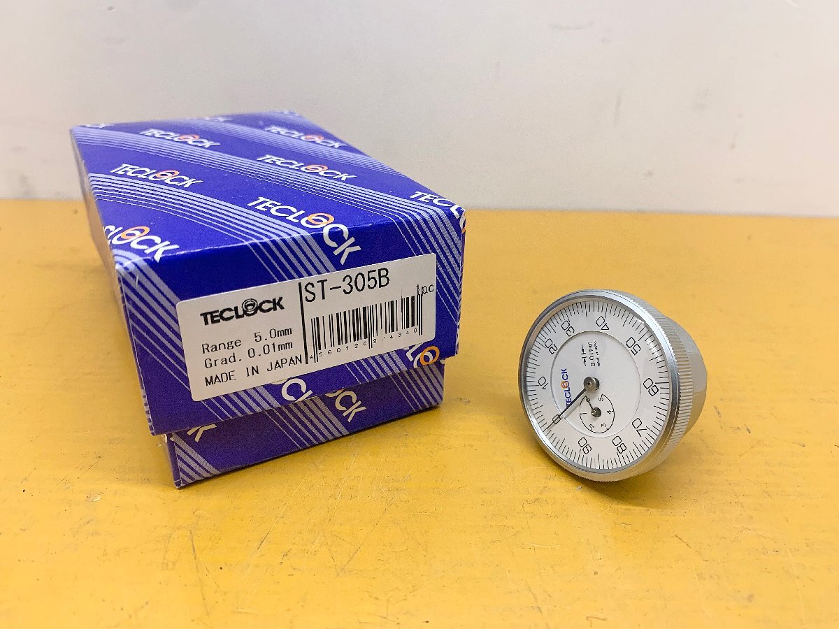 * new goods *te clock TECLOCK back plunger shape dial gauge ST-305B eyes amount 0.01mm measurement range 5mm inspection measurement measurement made in Japan ).b