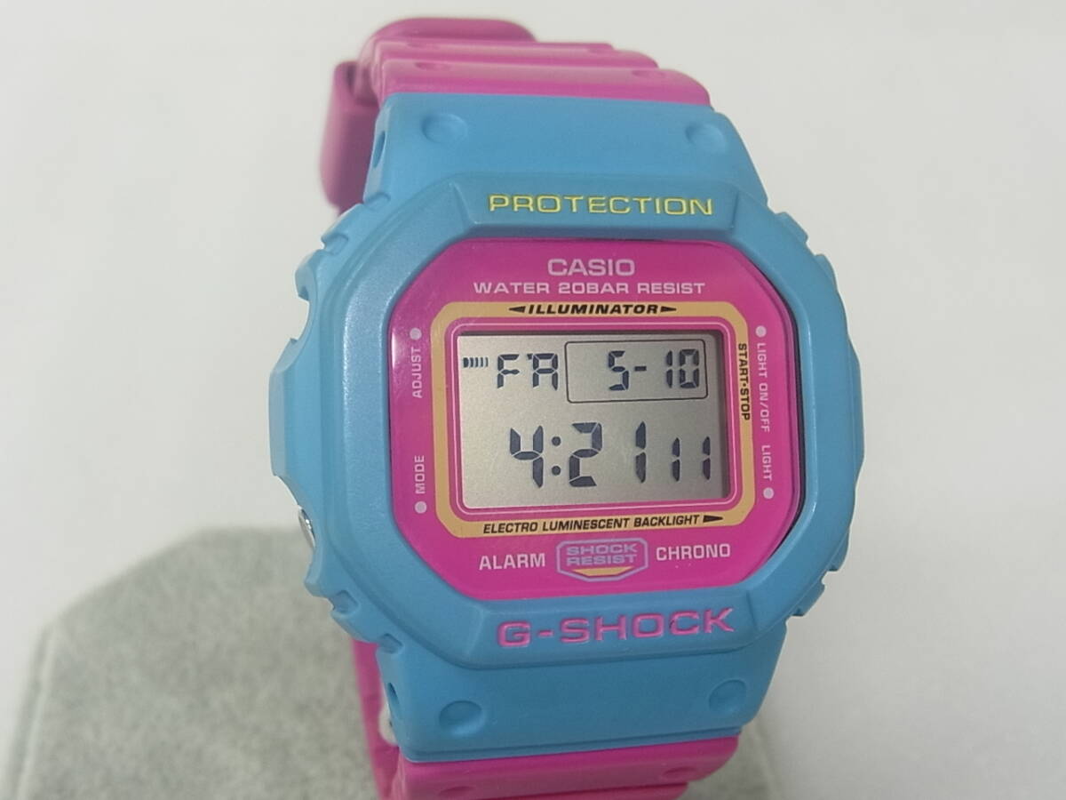 5082　CASIO G-SHOCK　DW-5600TB　クォーツ　動作品_画像1