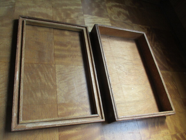 古い木製ガラスケース②陳列ケースコレクションケース収納アンティークビンテージレトロ 
