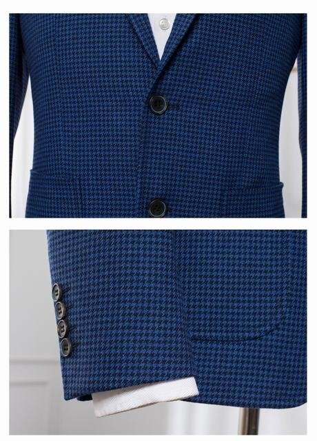 XZLG紺（48A M度）新品 完売■紳士 2釦wool 49% メンズ ウール テーラードジャケット ライトグレー WOOL ブレザー_画像7