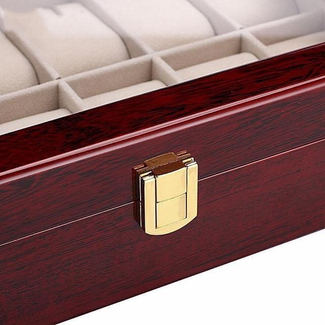  clock storage case collection case wooden 10ps.@ for BOX arm clock case high class watch box collection interior storage exhibition high class red 