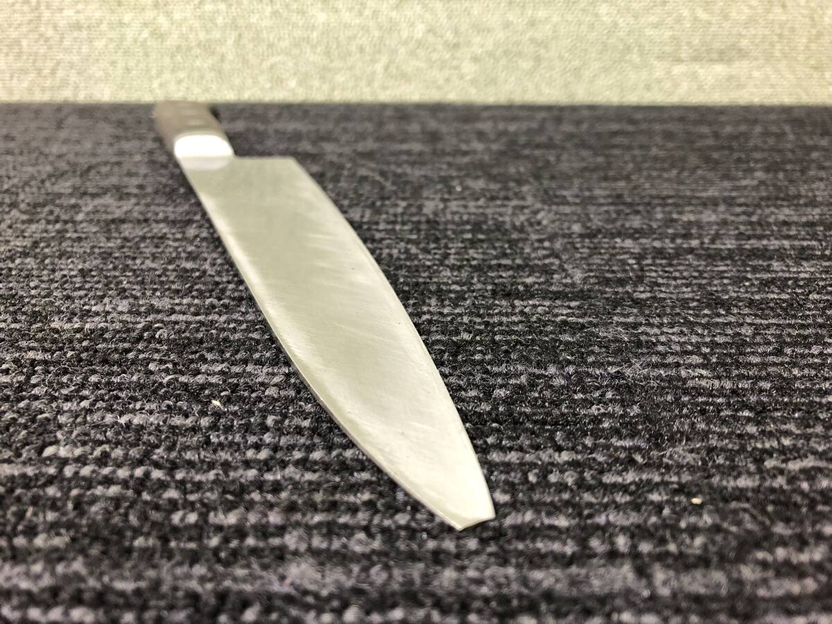 Misono HANDMADE ステンレスモリブデン鋼 洋包丁 牛刀 刃先折れジャンク 刃渡り約23.5cmの画像9