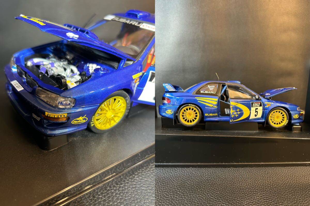 A13ジャンク1円スタートAUTOartSUBARUIMPREZAWRCスバルインプレッサミニカー 箱有り1/18コレクター品モンテカルロラリーカー_画像3