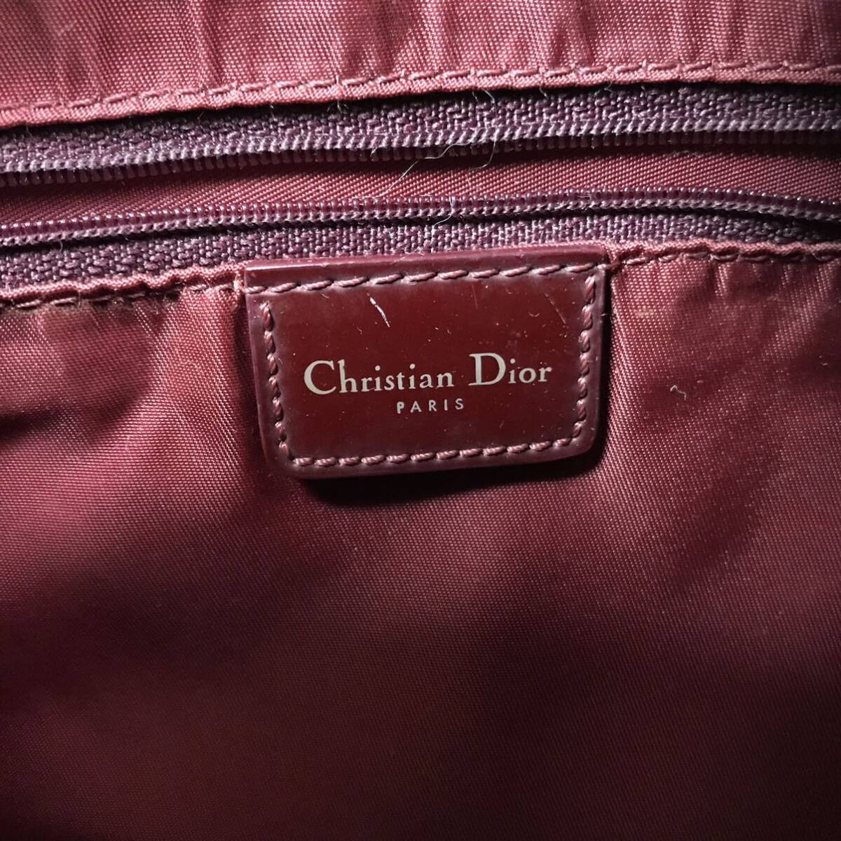 極美品●クリスチャンディオール Christian Dior ミニボストンバッグ ハンドバッグ トロッター D金具 PVCレザー 赤 レッド レディースの画像9
