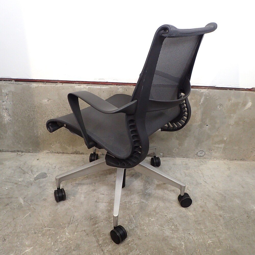 Herman Miller ハーマンミラー Setu Chair セトゥーチェア オフィスチェア グレー 事務椅子 肘付き メッシュ EG13207 中古オフィス家具_画像4