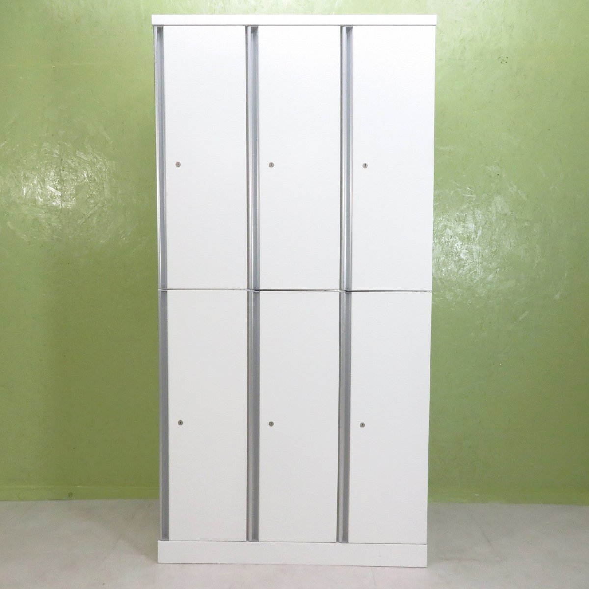  superior article okamuraoka blur 4576SW ZA75 6 person for locker key attaching white net shelves private person locker net shelves ...YH13821 used office furniture 