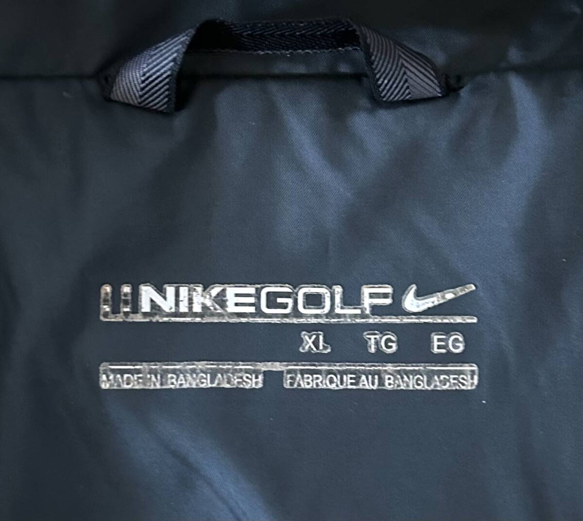 NIKE GOLF ハーフジップ プルオーバー シャツ（XL）黒 ナイキ ゴルフ アノラック 半袖 総裏メッシュの画像7