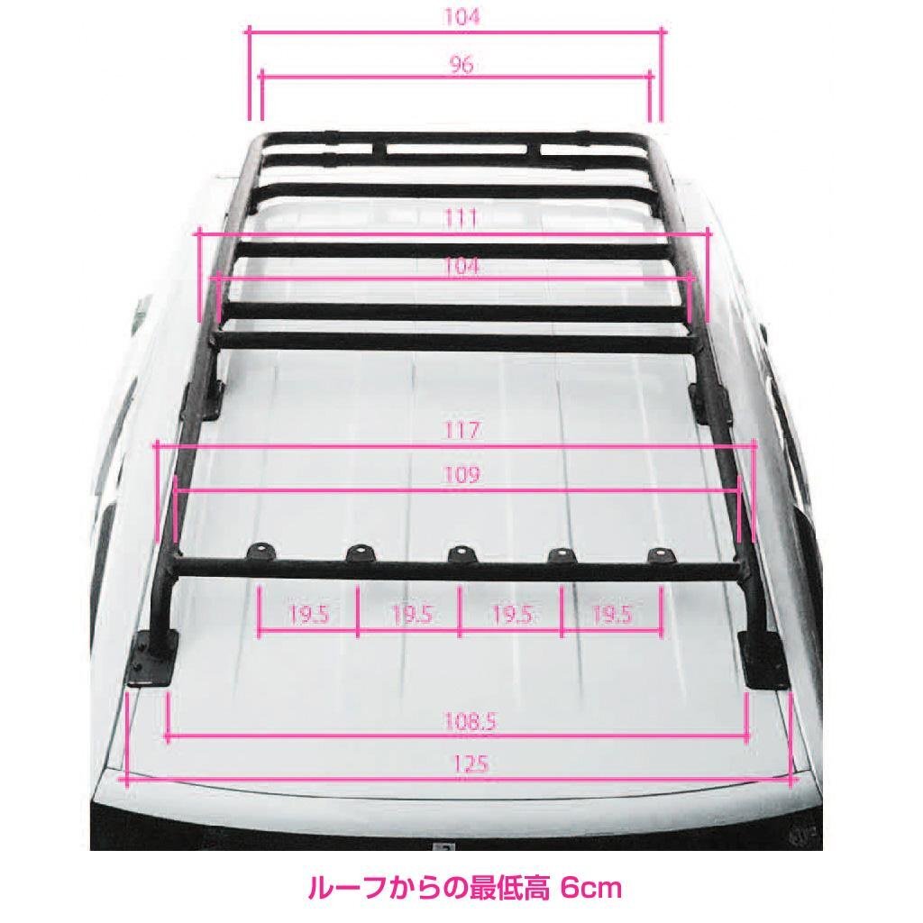 GI★GEAR USA OEタイプ ルーフラック ルーフキャリア マッドブラック TOYOTA トヨタ FJ CRUISER FJ クルーザー FJクルーザー_画像8