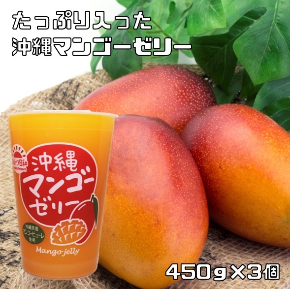  Okinawa mango jelly 450g×3 piece fruit day peace Hokkaido thing production small gift sweets domestic production domestic production Bick jumbo teka jelly 