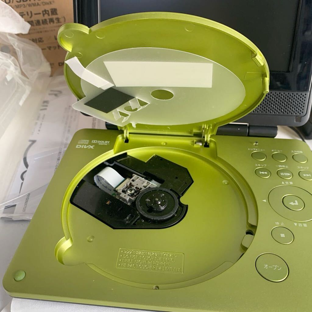  не использовался товар TOSHIBA Toshiba REGZA портативный DVD плеер SD-P76SG 7V type зеленый 