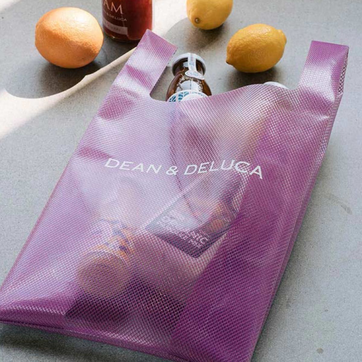 ショッピングバッグブルーベリー　 DEAN DELUCA トートバッグ ディーン  デルーカ ショップ袋　防水