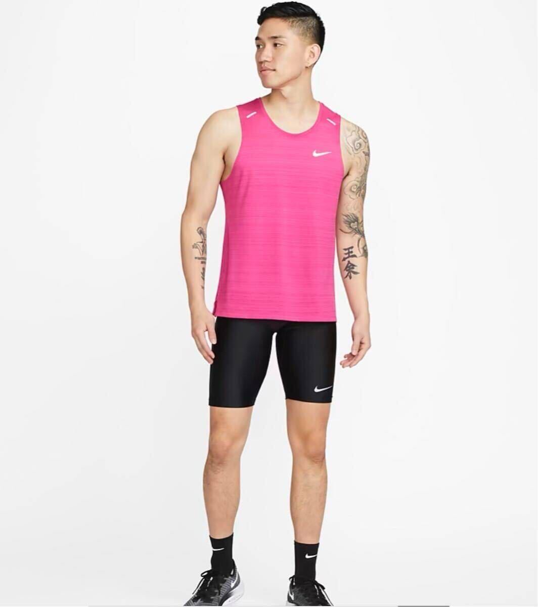 S 新品 NIKE ナイキ メンズ DRI-FIT ドライ ファスト レーシングタイツ ハーフタイツ 1/2レングス 陸上 ランニングタイツ 黒 ブラック