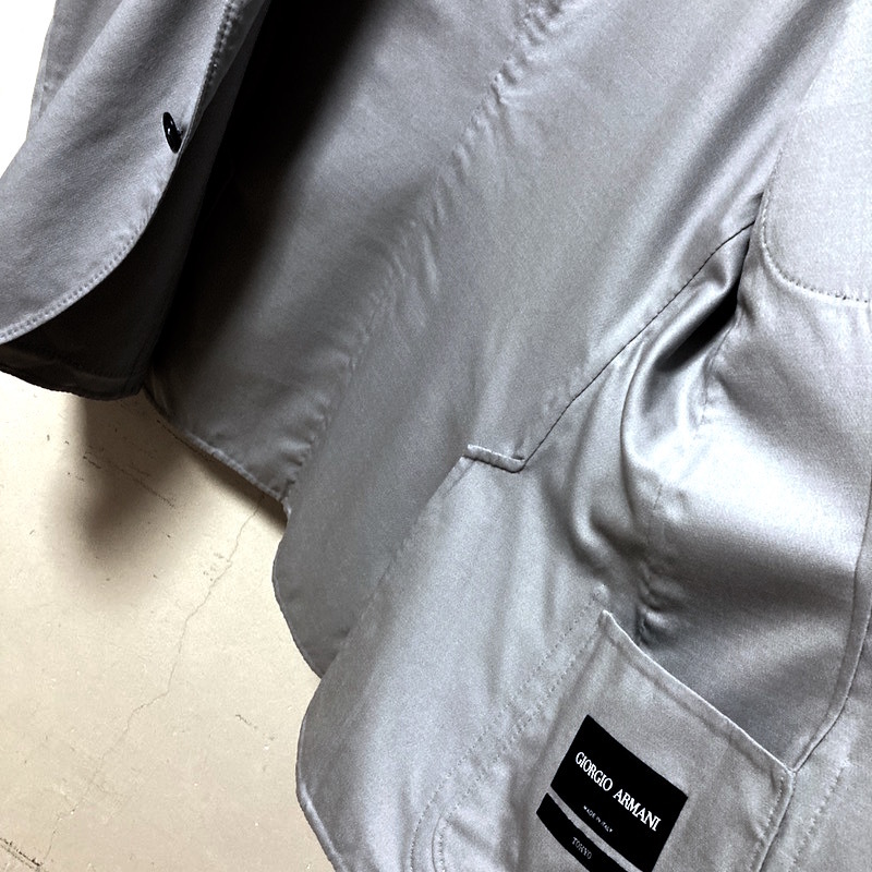 12Z240515W unused GIORGIO ARMANIjoru geo Armani men's business jacket cardigan inspection blouson leather coat jersey 
