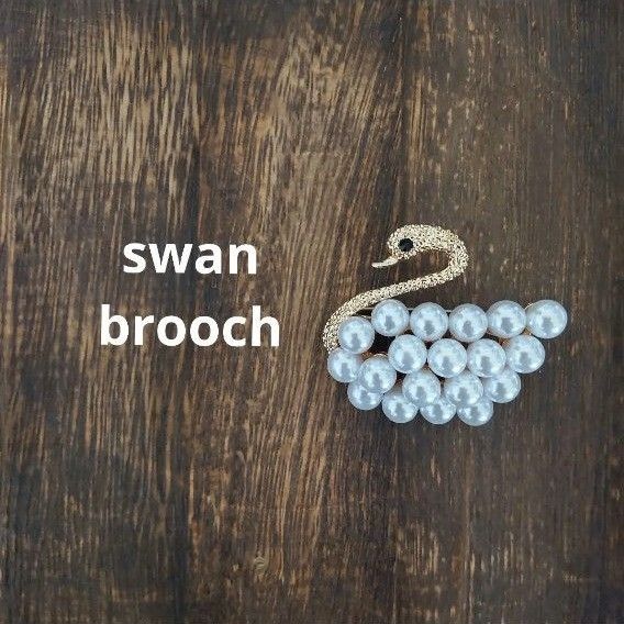 swan brooch.*＊ 白鳥 ビジュー
