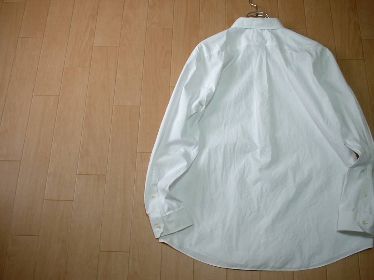 L.L.Beanホワイト白ボタンダウンシャツ16-1/2-33長袖SLIGHTLY FITTED正規エルエルビーンノンアイロンコットンOUTDOORアウトドアの画像2