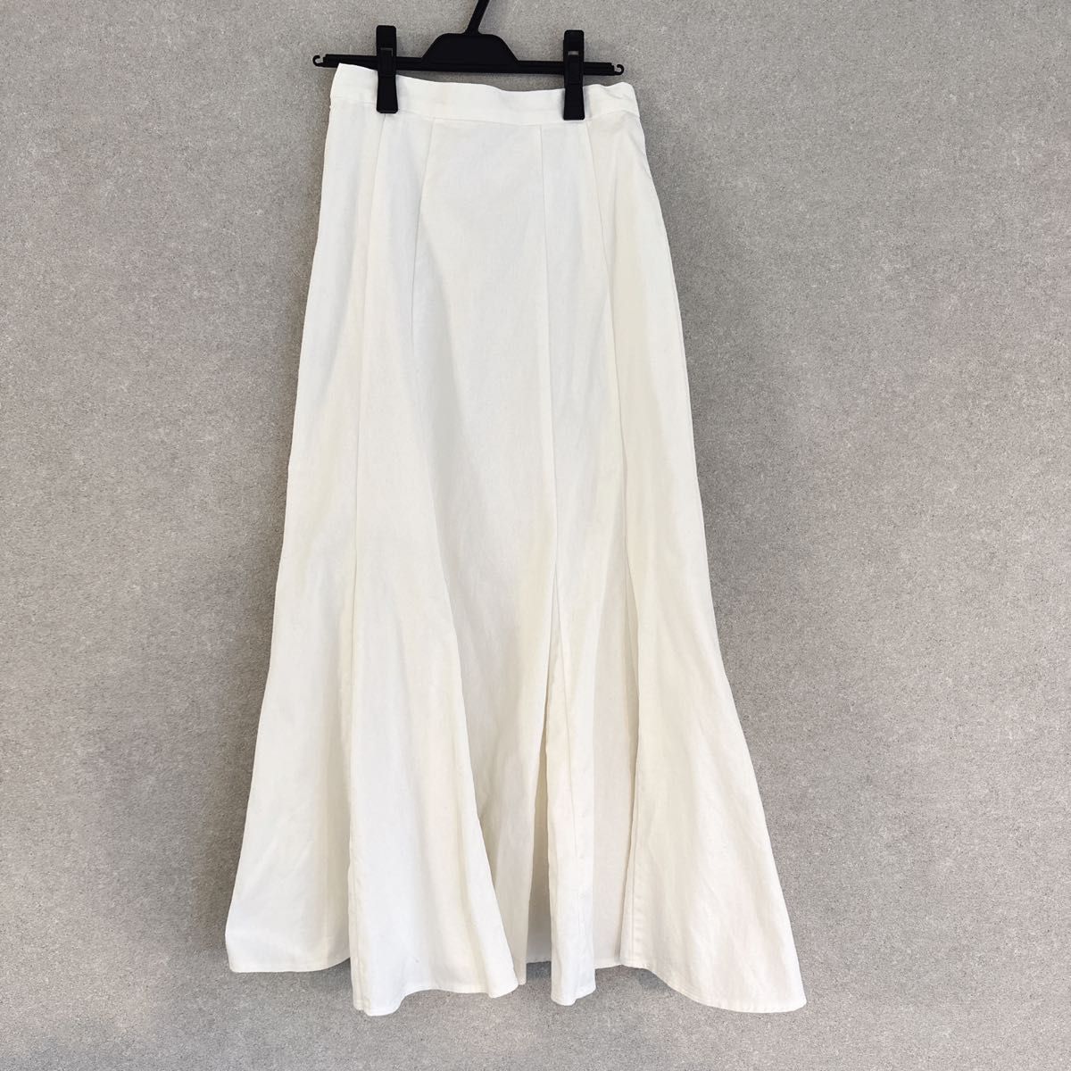 titivate ティティベイト デニムスカート ソフト マーメイドスカート ロングスカート 体型カバー マキシ丈 ホワイト 白