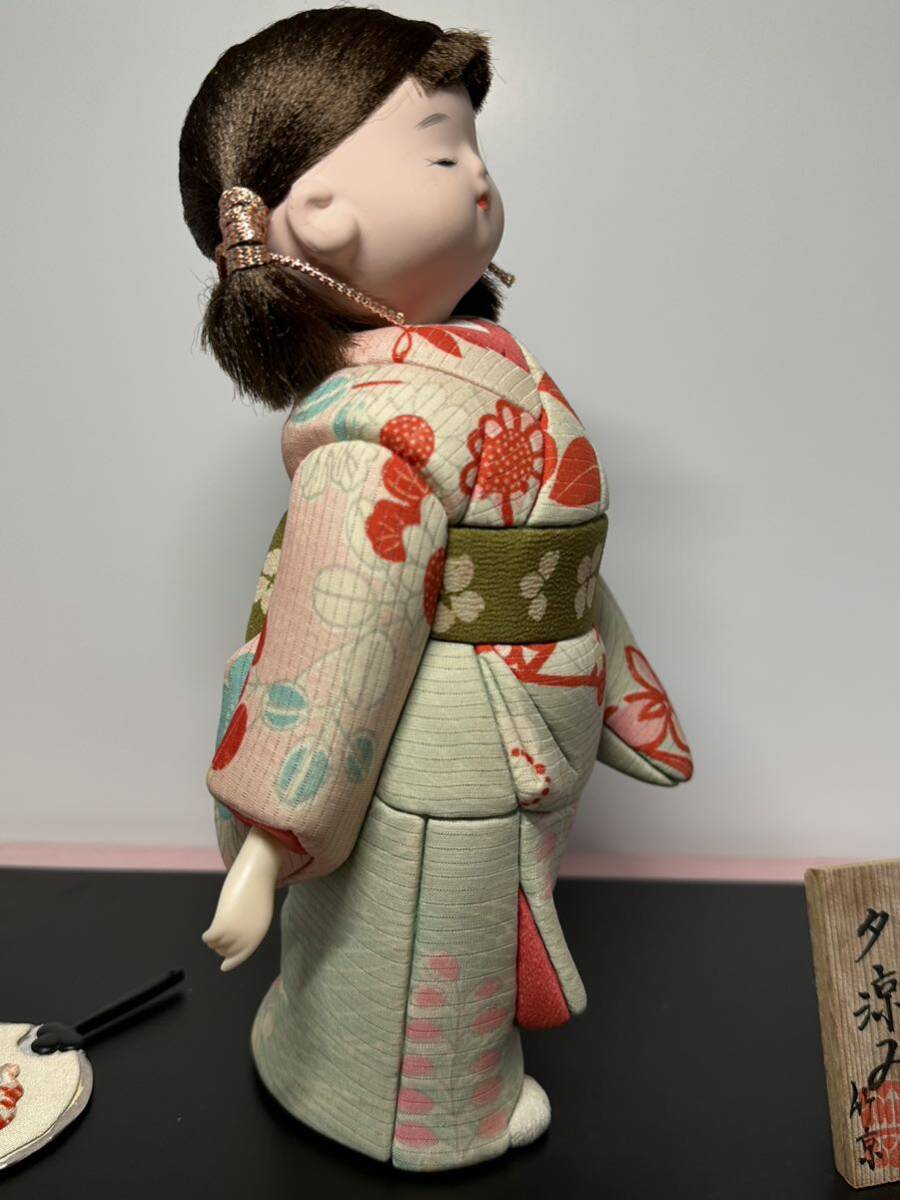 初出し品　木目込人形　古布　日本人形 市松人形 女の子 着物 作家物　紙箱　★広島発送★_画像5