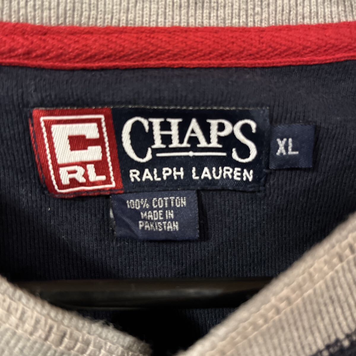 ◆ビックサイズ◆CHAPS Ralph Lauren ロンT ネイビー　サイズ海外企画XL_画像3