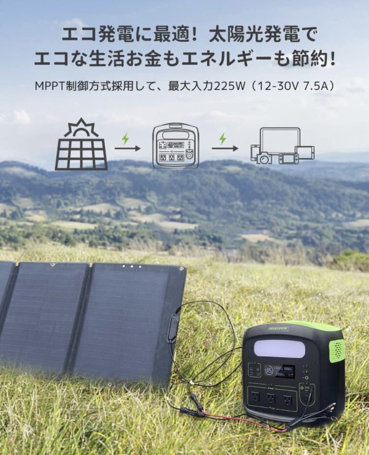 1A05z0O NECESPOW ポータブル電源 ポータブルバッテリー 1280Wh/400000mAh リン酸鉄リチウム電池 AC1200W（瞬間最大2400W）_画像3