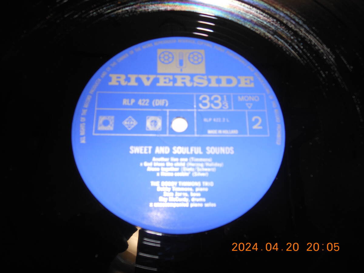 【蘭 MONO】BOBBY TIMMONS TRIO/SWEET&SOULFUL SOUNDS RIV.RLP422 COAT/青リール/DG 貴重蘭プレス INTERDISC 高音質盤の画像5