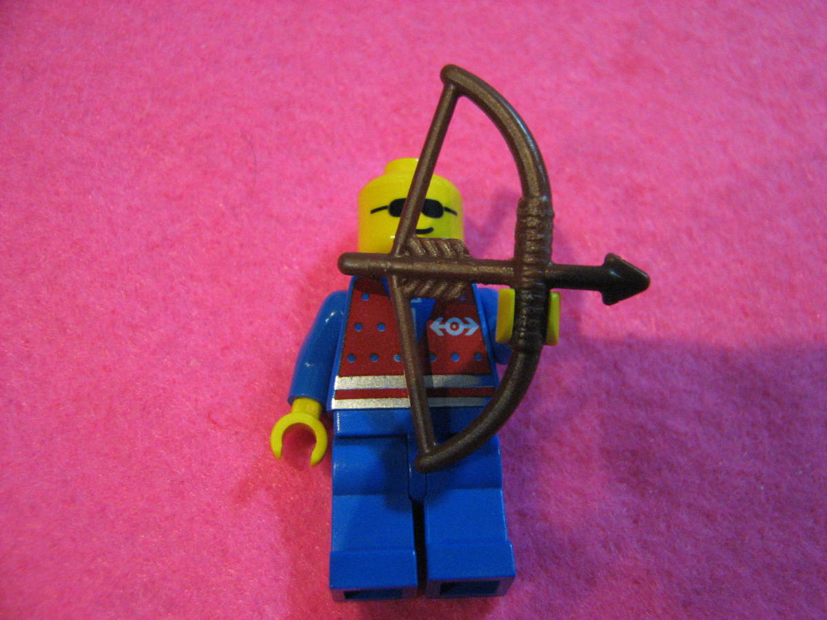 ☆レゴ-LEGO★4499★フィグ装着武器★武器の弓★矢が描かれたロングボウ★茶★弓★USED_画像3