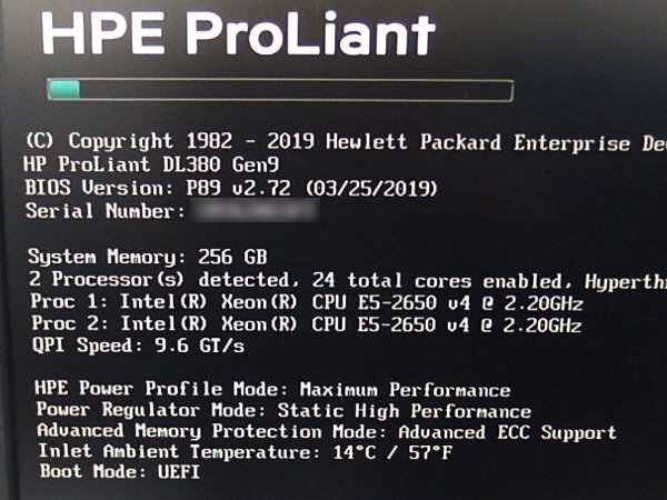 ■○ HP ProLiant DL380 Gen9 Xeon E5-2650 V4 2.20GHz×2基/RAM 256GB （16GB×16枚）/HDD 300GB×3(2.5 SAS) /800W AC Powerx2/Setupの画像3