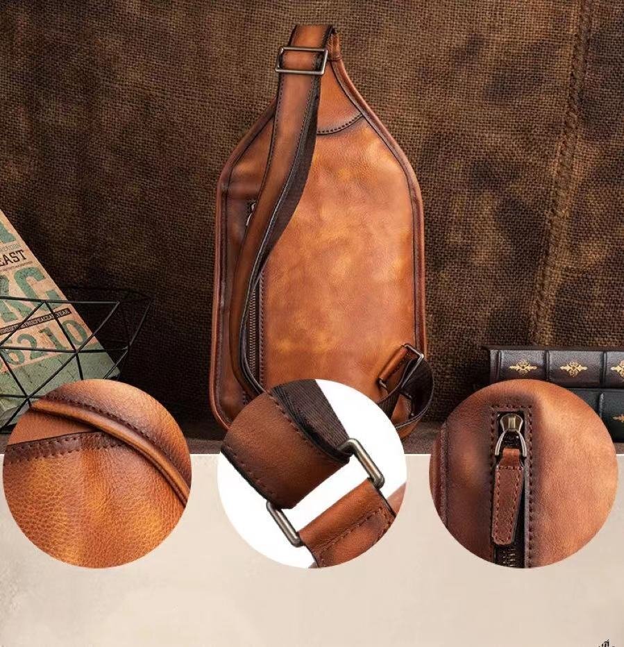  original leather guarantee * body bag men's 2way vertical diagonal .. shoulder bag cow leather stylish bicycle bag leather one shoulder casual 