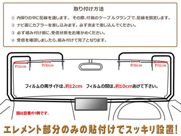 ★メール便 送料無料★新品 パナソニック GT13 地デジ アンテナコード＆L型フィルムセット TU-DTX300/TU-DTX300A DF74(G5)_画像3