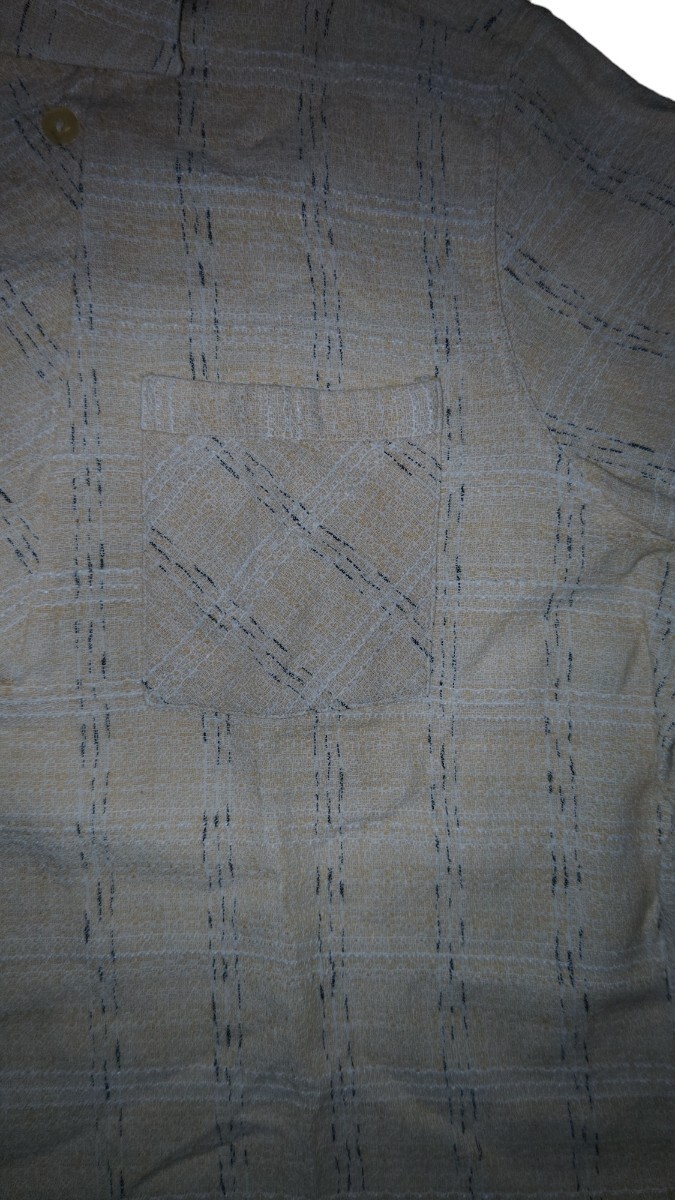 レア!ヴィンテージ 50s 変形 プルオーバーシャツ ビンテージ ロカビリー ネップ アトミック エルヴィス 50年代 ウエスタン ビッグサイズの画像4