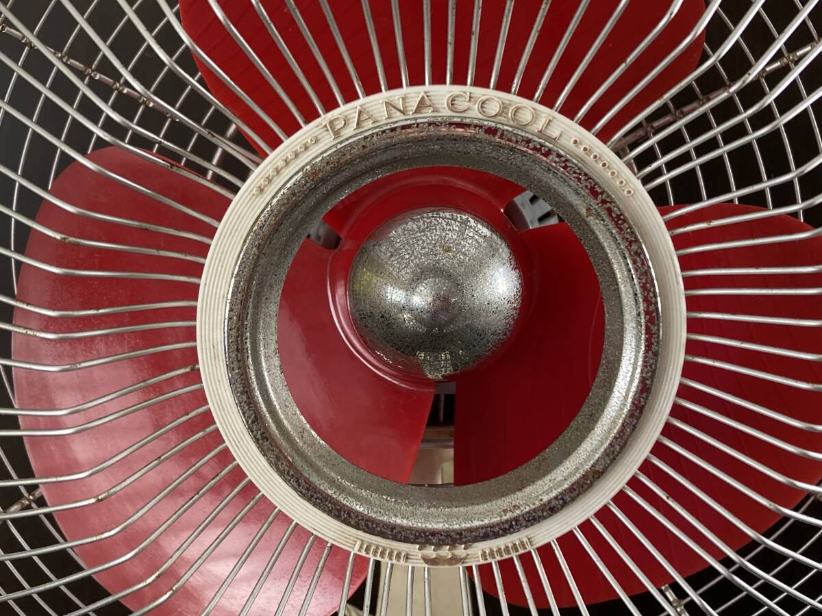  Showa Retro National electric fan NATIONAL ELECTRIC FAN F-30CG red ( red ) operation verification ending 