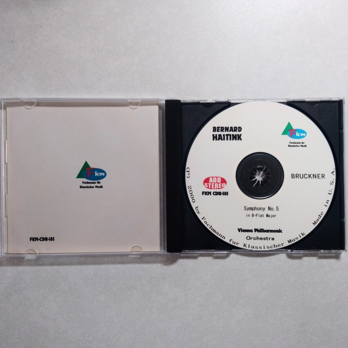 ハイティンク / VPO　ブルックナー：交響曲第5番　1988年3月27日ウィーン・ライヴ　CD-R　　2000年頃発売の当時物　裏青盤_画像3