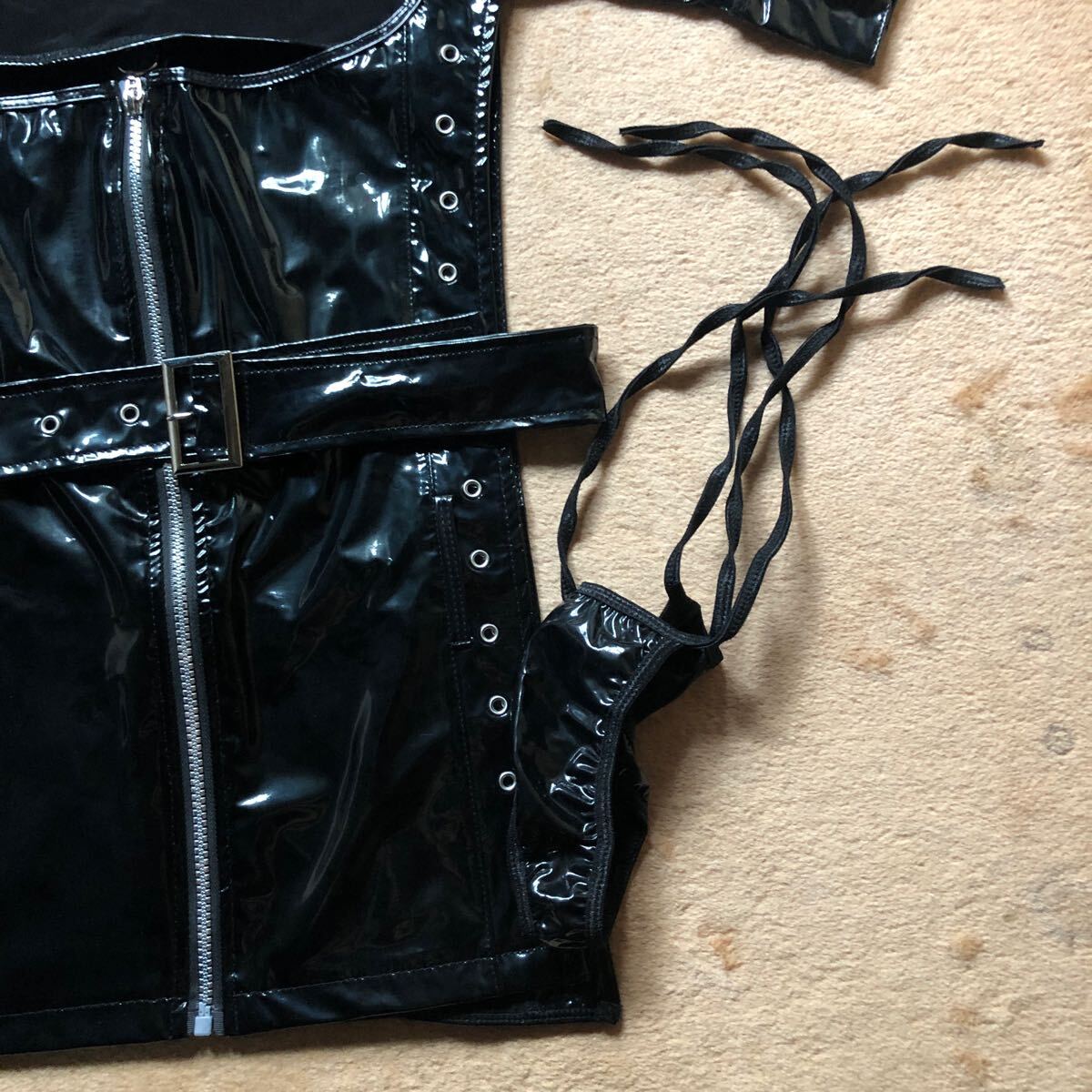  dark nurse enamel costume ( unused goods ) size L black 
