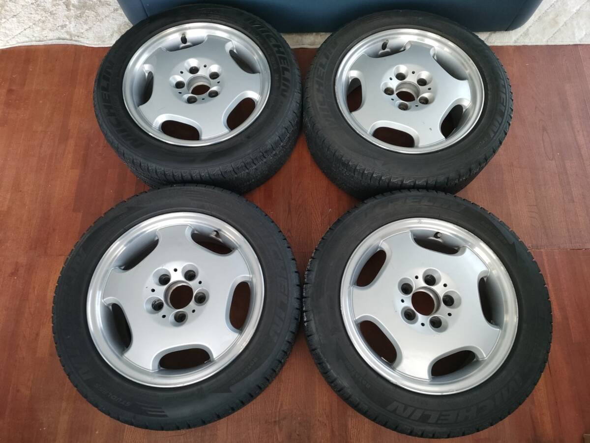 ベンツ　タイヤ アルミホイール　215/55 R16　7 1/2J × 16H2 ET41　ドイツ製　4本セット_画像2