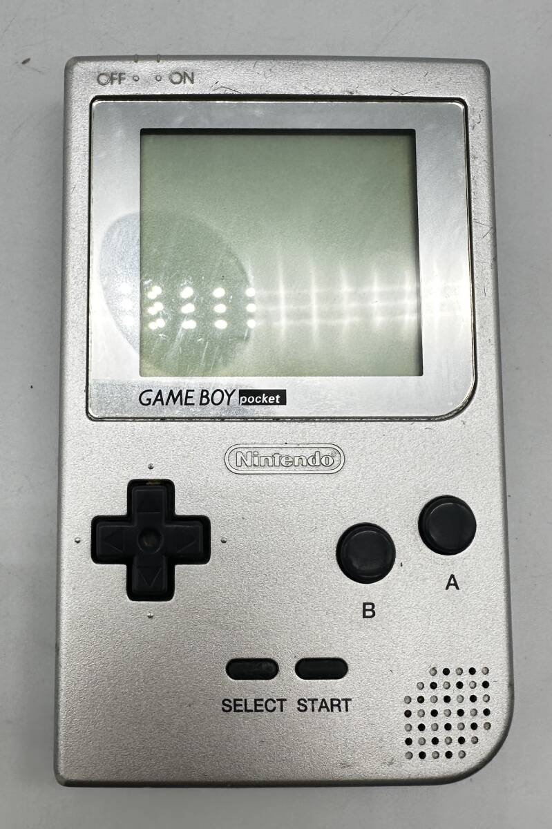 y1693E 任天堂 ゲームボーイポケット MGB-001 Nintendo GAMEBOY pocketo シルバー 動作未確認 ゲーム機 コンパクト_画像1