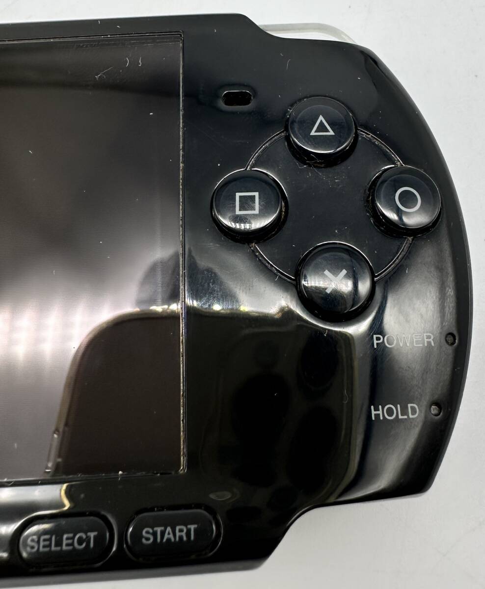 y1454TT ジャンク ゲーム機 ソニー SONY PSP本体 PSP-3000 バッテリー膨張有り ACアダプター 電源コード付き ピアノブラック 動作未確認の画像6