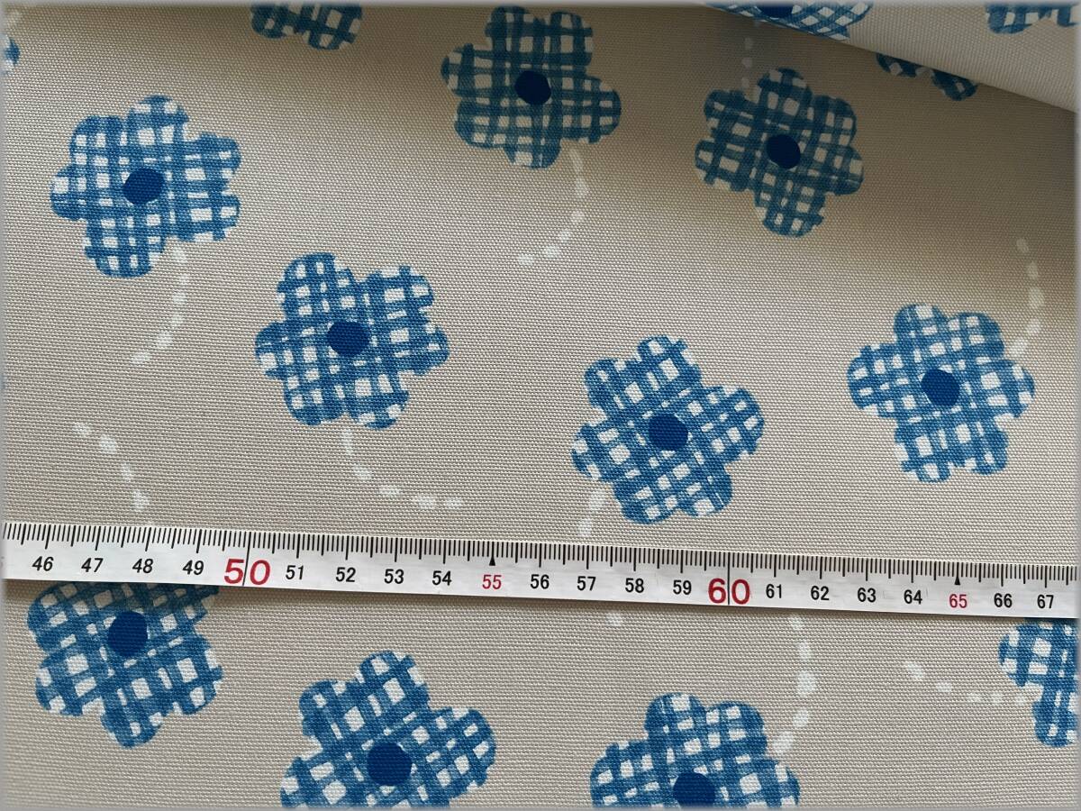 mets*5m* pop flower check *grege*oks* cotton cloth 3B