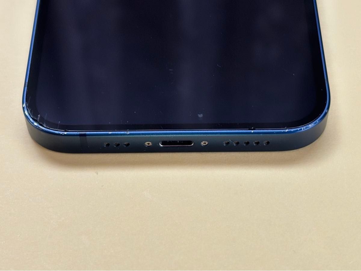 iPhone12 ブルー 128GB SIMフリー　ガラスコーティング済