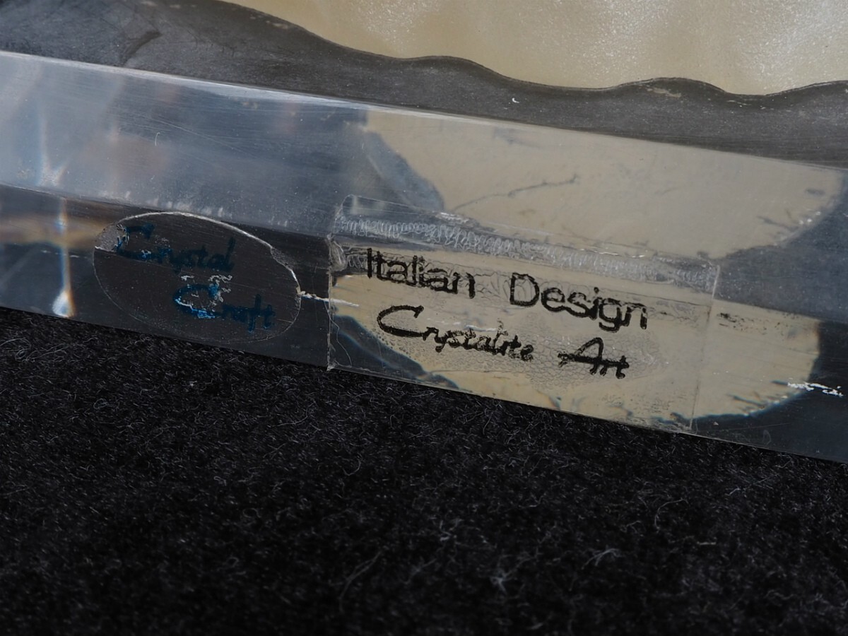 1T240516 イタリアンデザイン Crystal Craft クリスタルクラフト 裸婦像 ヴィーナス像 全高47.5cm 現状品_画像9