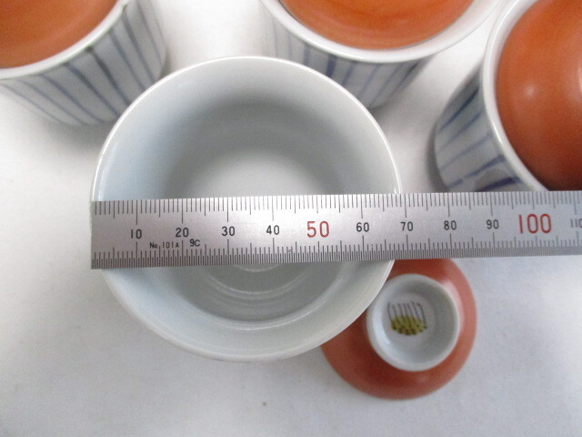 蔵珍窯　蒸し茶碗　５個　十草　椿/　茶碗蒸し　蓋付き碗　_画像3