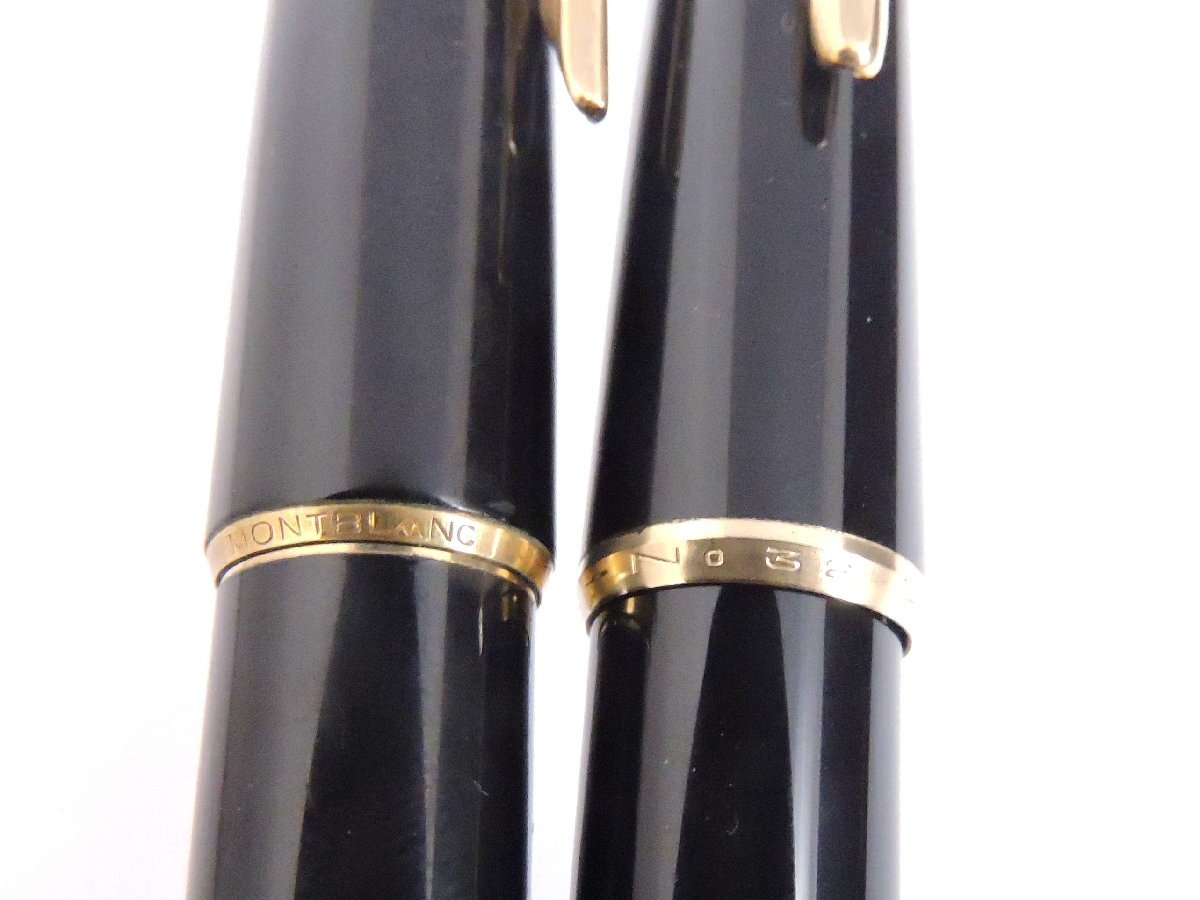 正規品 MONTBLANC モンブラン 万年筆 No32 585イエローゴールド等 ブラック×ゴールドカラー 2点セット ドイツ製_画像8