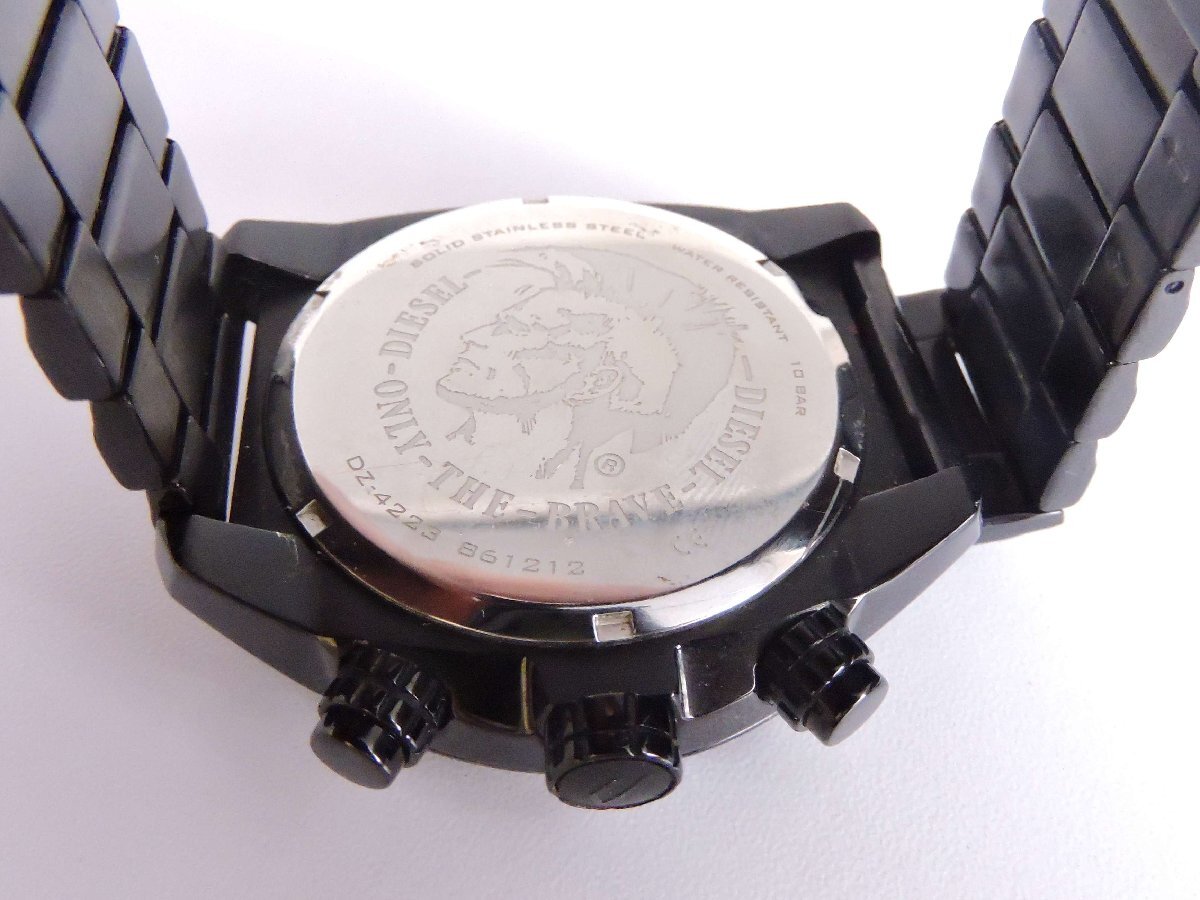 DIESEL ディーゼル OVERFLOW オーバーフロー DZ4223 クオーツ メンズ腕時計 電池交換済_画像6