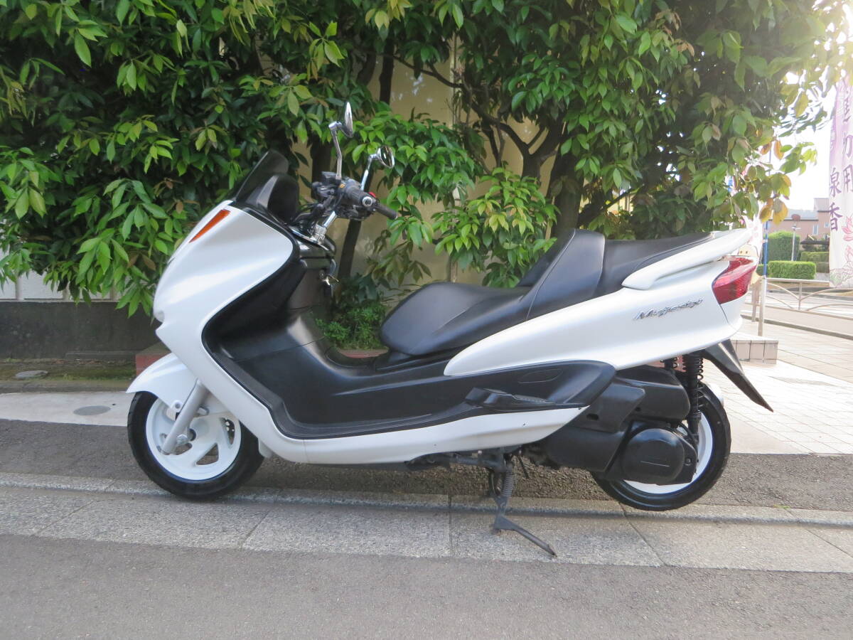 ヤマハ マジェスティ250C(SG03J) 実働中古車 純正スタイル バッテリーフル充電済 人気の5連メーター ナンバー登録書類有りの画像2