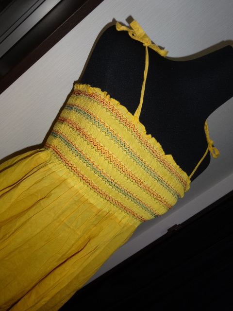 # несколько раз использование прекрасный товар ONE AFTERANOTHER NICECLAUP Nice Claup Cami лента One-piece блуза 2 номер M размер 9 номер 38 номер гора дуть желтый цвет горчица Karashi 