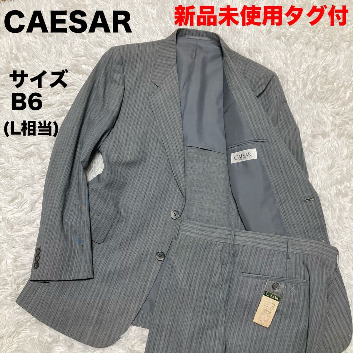 CAESAR☆新品未使用タグ付☆美品☆シングル☆セットアップ☆ストライプ柄☆春夏用☆B6_画像1