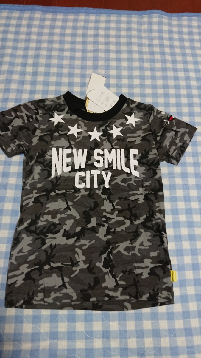 ♪135☆未使用・保管品☆UP！SMILE☆半袖Tシャツ　灰迷彩110_画像1