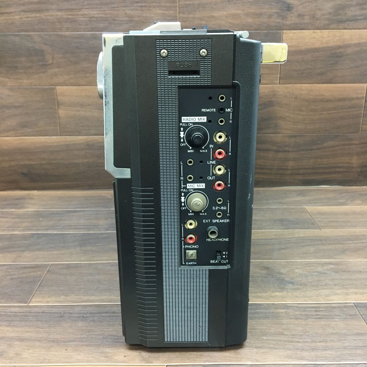 US 240429 B-265 Victor ビクター STEREO RADIO CASSETTE RECORDER ステレオ ラジオ カセットレコーダー RC-838 ブラック ジャンク品の画像4