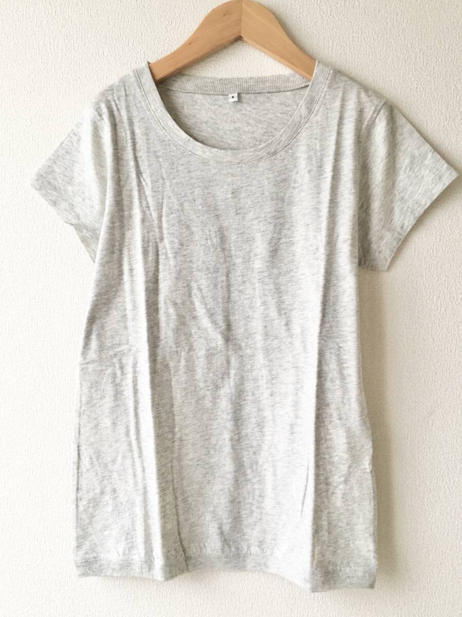 無印良品 綿ソフト天竺 Tシャツ 5枚セット / ライトイエロー 黒 オフ白 グレー / コットン 綿100％ シンプル 半袖 シャツ まとめ売り_１点タグなし新品です