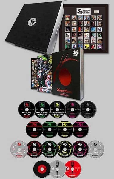 * unopened CD*[ Kamen Rider 50th Anniversary SONG BEST BOX the first times production limitation record ] pin badge 36 piece Special made booklet attaching TV theme music *1 jpy 