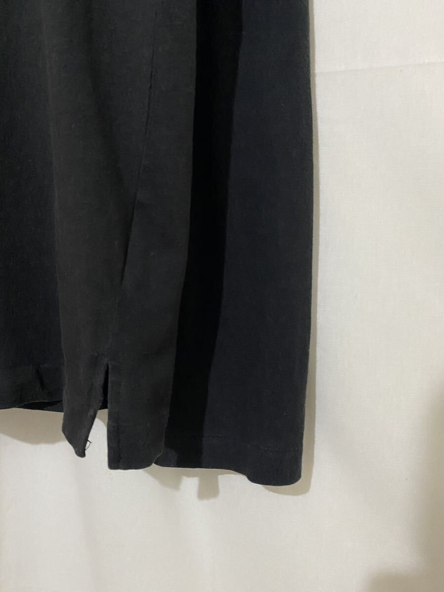 80s 90s Y's for men ワイズフォーメン ヴィンテージ yohji yamamoto ヨウジヤマモト コットン ロンT スリット ブラック フェード 長袖_画像6